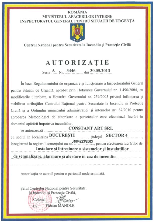 Servicii De Securitate La Incendiu,Consultanta PSI,Constant Art