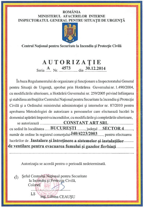 Servicii De Securitate La Incendiu,Consultanta PSI,Constant Art